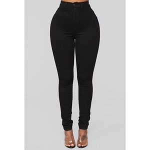 Fashion Nova Perfectly Classic Black Jeans